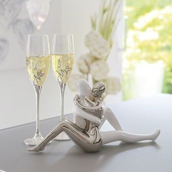 Figurine "Love Story" blanc/argent VE 23583 4