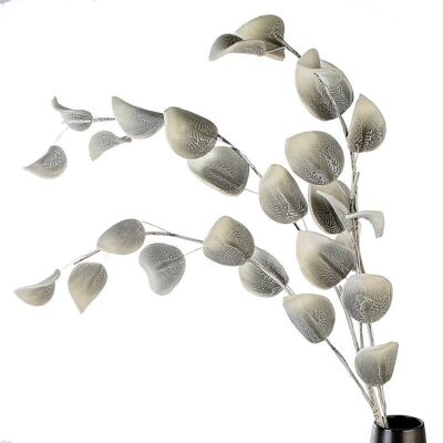 Fleur en mousse "Feuilles" VE 6 gris/blanc w. L.110cm3618