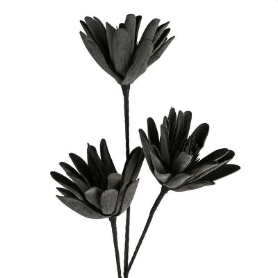 Fleur en mousse "Nero" noir VE 43644