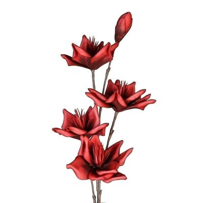Fleur en mousse "Jaipur" rouge/marron VE 63662