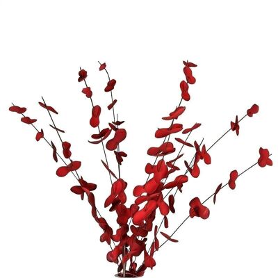 Fleur en mousse "Feuilles" rouge/marron VE 63663