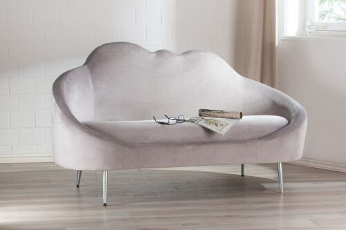 Sofa"Cloud"grau,Samtstoff 3720