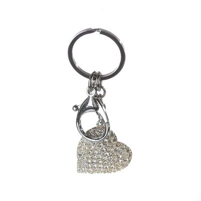 Keyring."Crystal Heart"silver VE 63722