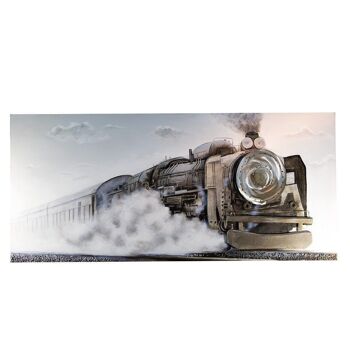 Tableau 3D "Train" avec aluminium 180x80cm3737 2