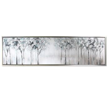 Tableau "Allee" cadre couleur argent antique 180x50cm m3739 1