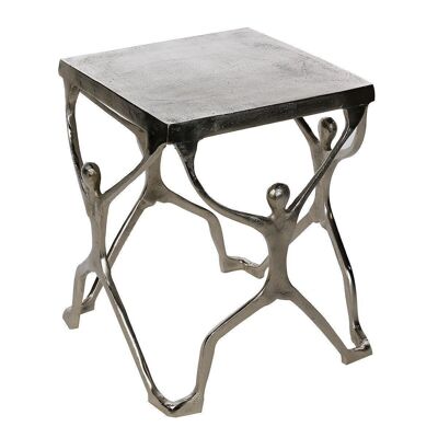 Side table "Strong" antique silver 35x35cm3854