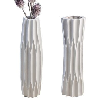 Vase "Taglio" en céramique blanc mat PU 2 so3893