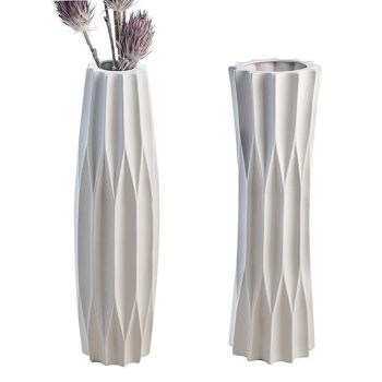 Vase "Taglio" en céramique blanc mat PU 2 so3893 2