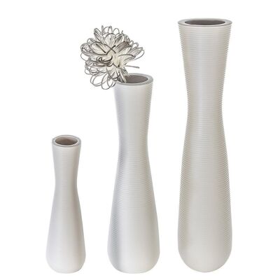 "Crest" vase, ceramic, matt white 3897