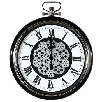 Horloge murale "Origin" noir/argent H.62cm3961 2