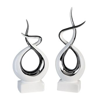 Sculpture "Infinity" blanc/argent VE 2 so4046 1