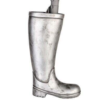 Umbrella stand "Boots" ceramic silver 4058