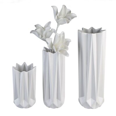 Vase "Zelko" porcelaine blanc brillant 4064