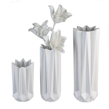 Vase "Zelko" porcelaine blanc brillant 4064 1