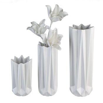 Vase "Zelko" porcelaine blanc brillant 4064 2