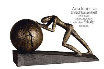Sculpture "Boule lourde" en bronze,H21,5cm4136 1