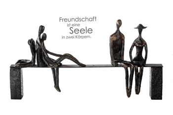 Sculpture "Loisir" bronze/noir,L45cm4140 1