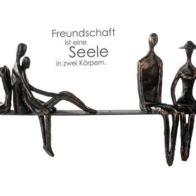 Skulptur"Leisure"bronce/schw,L45cm4140