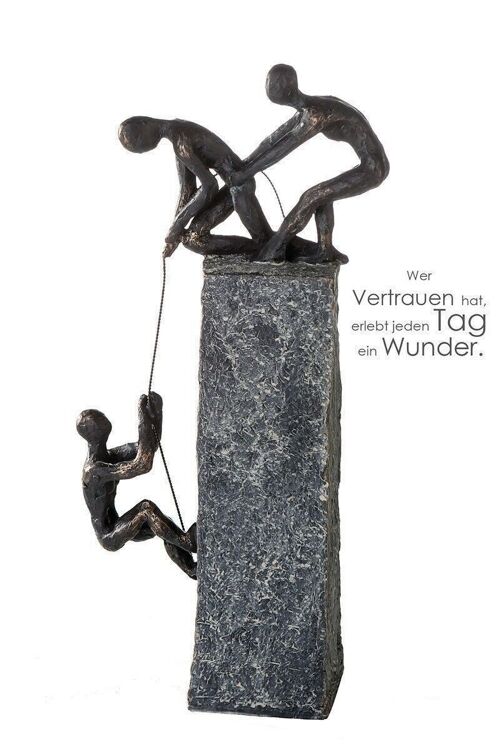 Skulptur"Assistance"bronze/dk.grau4142
