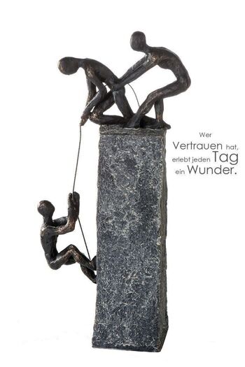 Sculpture "Assistance" bronze/gris foncé4142
