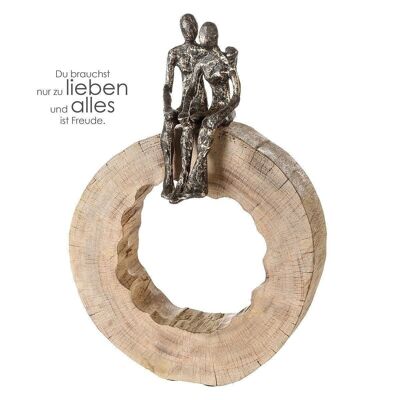 Skulptur"Together"bronze Holz/Alu. H.39cm4163