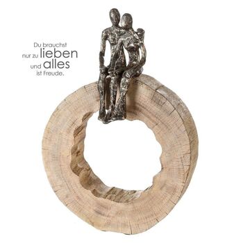 Sculpture "Ensemble" bronze bois/aluminium. H.39cm4163 1