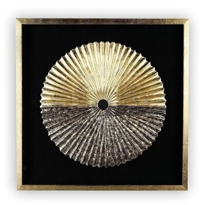 Wood/glass wall object "Plato"4171