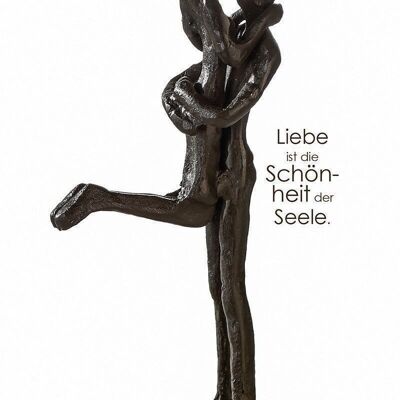 Design sculpture "Kissing" burnished H.19cm4201
