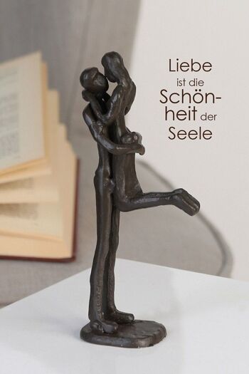 Sculpture design "Kissing" bruni H.19cm4201 3