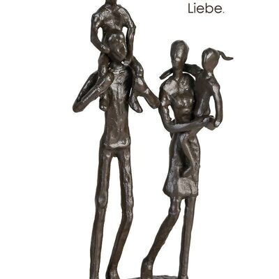 Sculpture design "Famille" brunie H.22cm4204