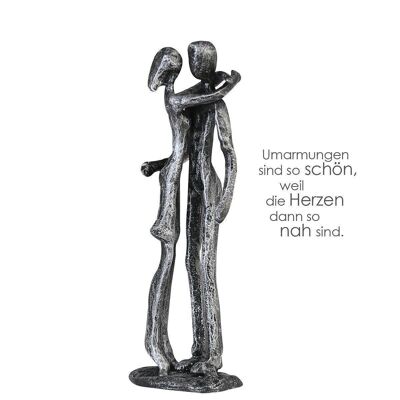 Escultura de diseño "Pareja" plata antigua H.18cm4206