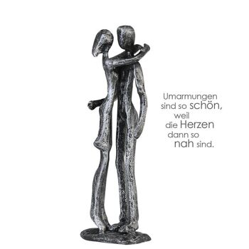 Sculpture design "Couple" argent vieilli H.18cm4206 1