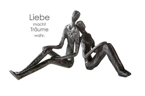 Design Skulptur"Dreaming"ant.silb. B.20cm4207