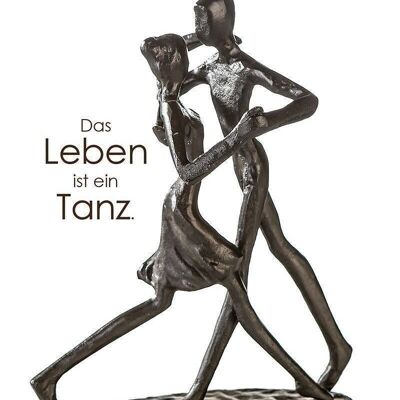 Design sculpture "Dancing" burnished H.17cm4209