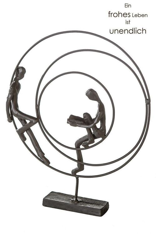 Design Skulptur"Circles"brüniert H.23cm4210