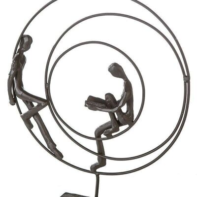 Design sculpture "Circles" burnished H.23cm4210