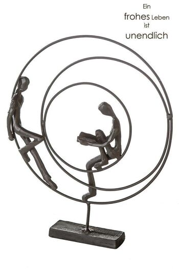 Sculpture design "Cercles" bruni H.23cm4210