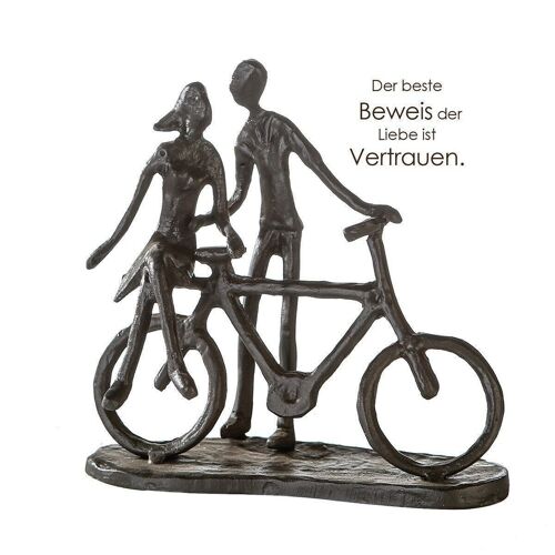 Design Skulptur"Pair on Bike"brün. B.15cm4211