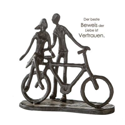 Sculpture design "Paire à vélo"brun. L.15cm4211