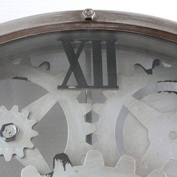Horloge murale "Loft" métal/verre, 1xAA batt D.60cm4225 4