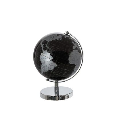 Globo terráqueo "World" negro/plata D.20cm4244