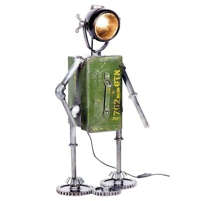 Lampada "Robot" ferro, verde H.72cm4258