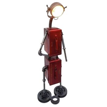 Lampe "Robot" en fer, rouge H.119cm4259 2