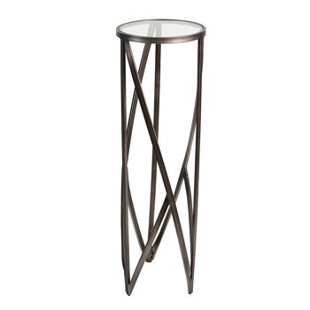 Colonne "Loft" anthracite, métal/verre H.100cm4265 2