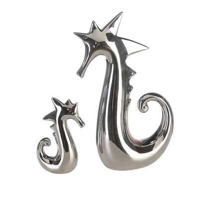 Seahorse,silver,shiny,ceramic VE 84305