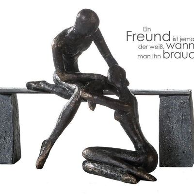 Sculpture"Friendship"Poly,bronzef4320