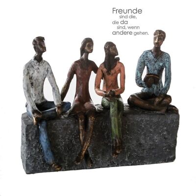 Skulptur"Network"bronce/bunt4351