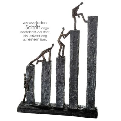 Escultura "Levantar" Poli, acabado bronce4352