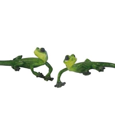 Gecko "Charly" poli, verde PU 6 so4356