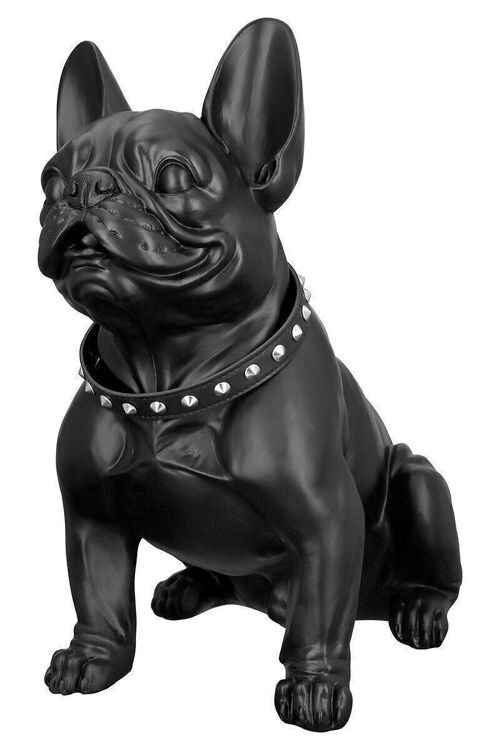 Figur"Bulldog"schwarz matt,Poly H.42,5cm4368